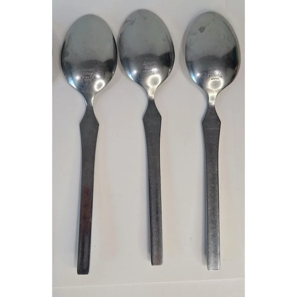 Lot 6 Towle TWS131 7.5 Inch Spoons Flatware Silverware MCM Supreme Cutlery Japan